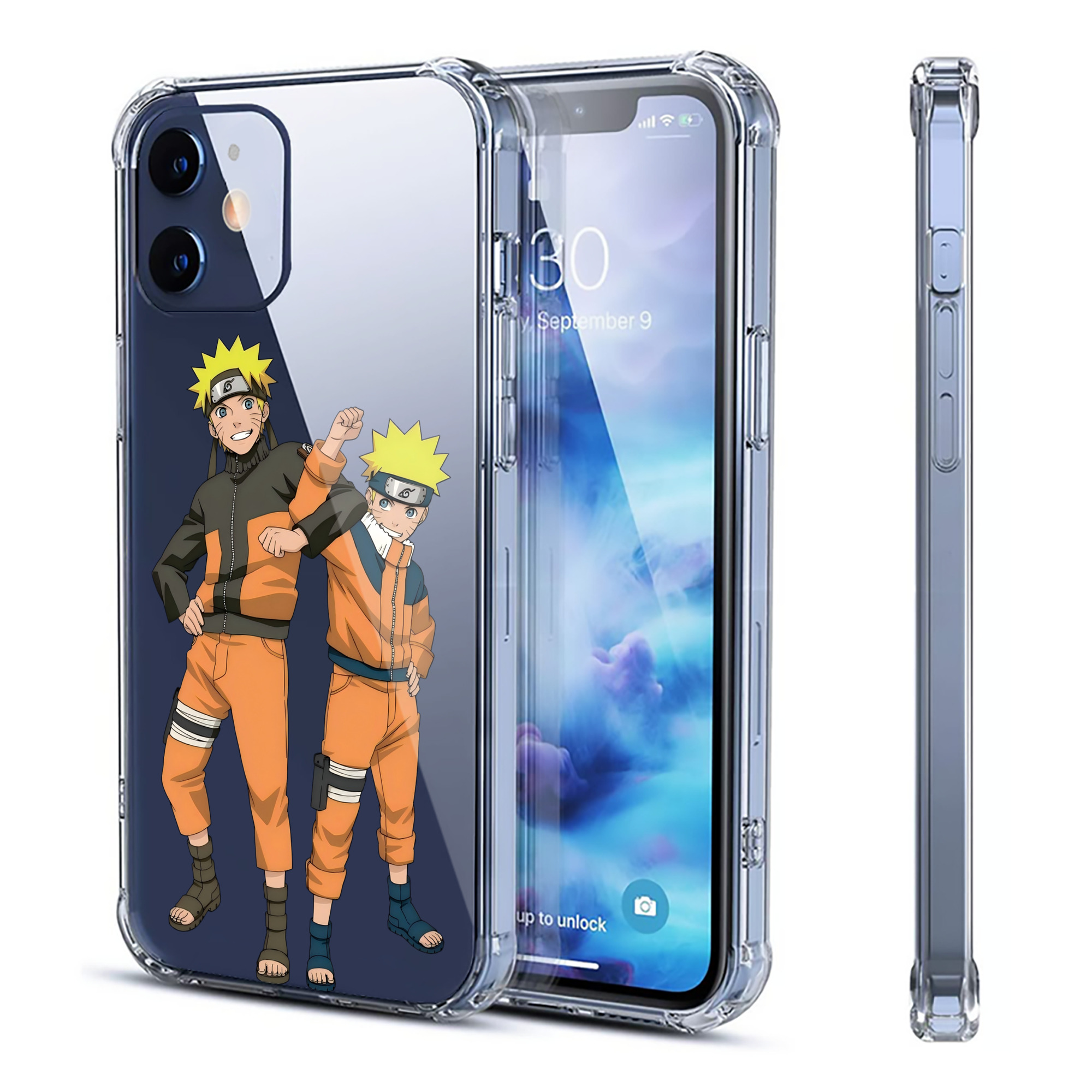 （画像用） NARUTO -ナルト- うずまき ナルト Uzumaki Naruto 【iPhone 12シリーズ対応】透明スマホケース（クリアソフトケース）